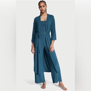 NWT Victoria's Secret Blue Modal 3-Piece Pajama Set XS/S